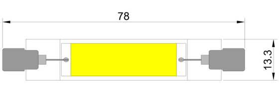 সম্পূর্ণ গ্লাস আর 7 এস 4 ডাব্লু এলইডি বাল্ব 130 এলএম / ডাব্লু 2700 কে